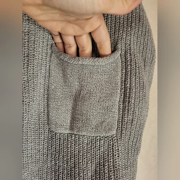 Free People Freya Set-Gray Wide-Leg Pants and matching cropped sweater NWT - Picture 5 of 11